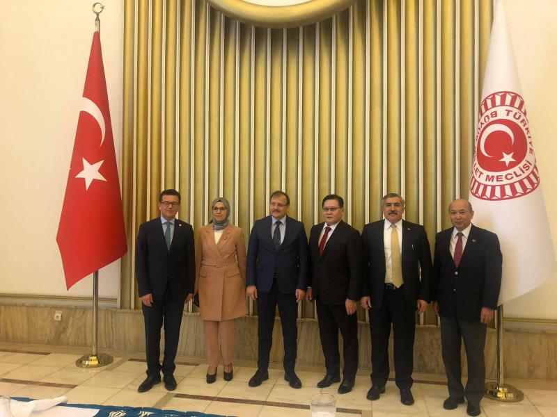 DEPUTY PRIME MINISTER MET WITH CHAIRMAN OF THE HUMAN RIGHTS COMMISSION OF TURKISH PARLIAMENT