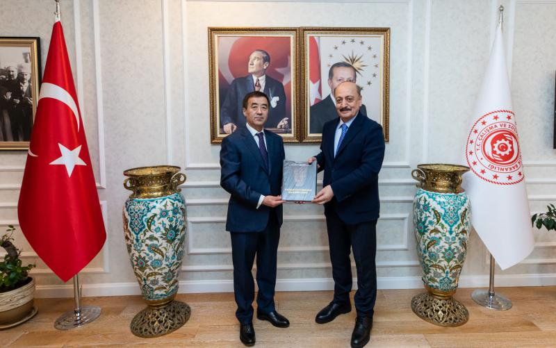 AMBASSADOR MUNKHBAYAR GOMBOSUREN MET WITH H.E. DR. VEDAT  BILGIN, MINISTER OF LABOR AND SOCIAL SECURITY OF TURKEY