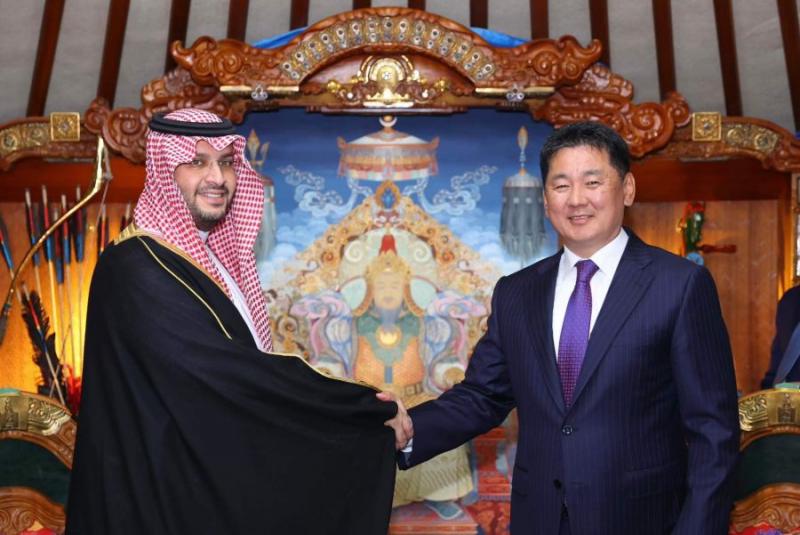 President Khurelsukh Recieves Prince Turki, Minister of State of Saudi Arabia