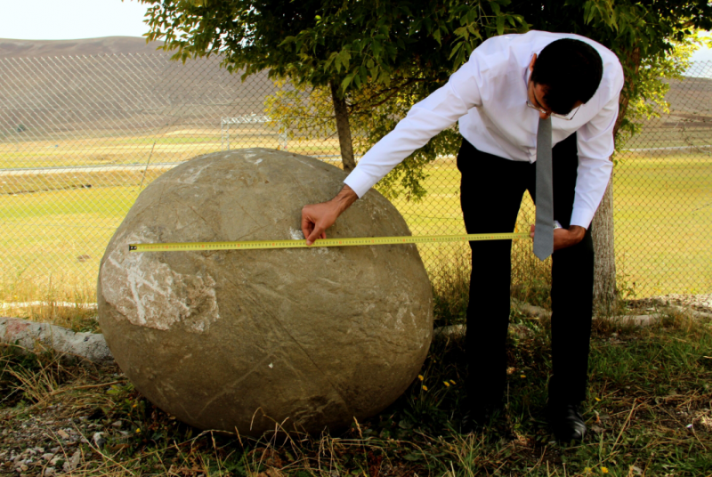 MASSIVE STONE BALL USED BY MONGOLS FOUND IN ERZURUM, TURKEY