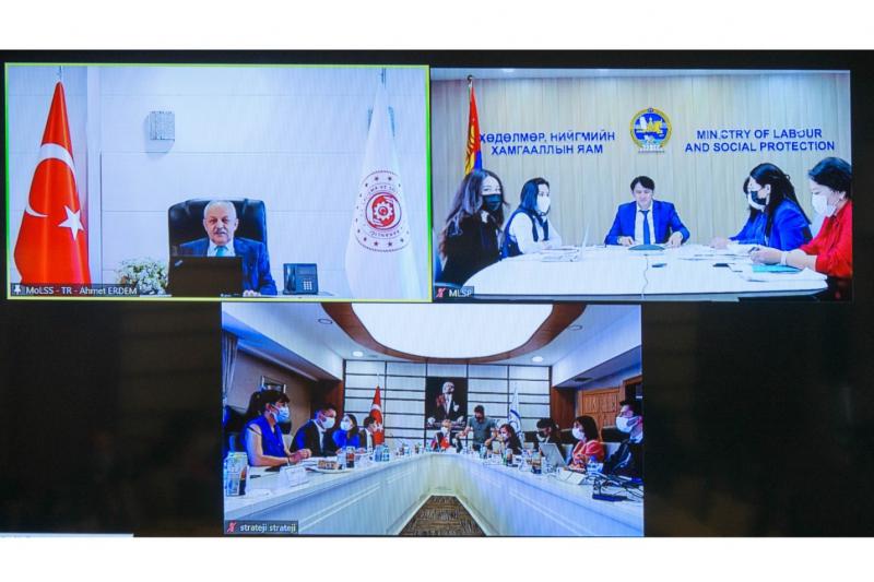 VIDEO CALL BETWEEN THE MINISTRY OF LABOUR AND SOCIAL PROTECTION OF MONGOLIA AND THE MINISTRY OF LABOUR AND SOCIAL SECURITY OF THE REPUBLIC OF TURKEY