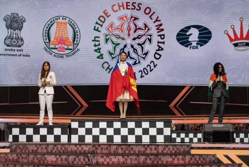 B. Mungunzul wins gold medal at World Chess Olympiad