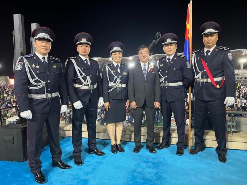 AMBASSADOR MUNKHBAYAR GOMBOSUREN MET WITH  POLICE ACADEMY GRADUATES